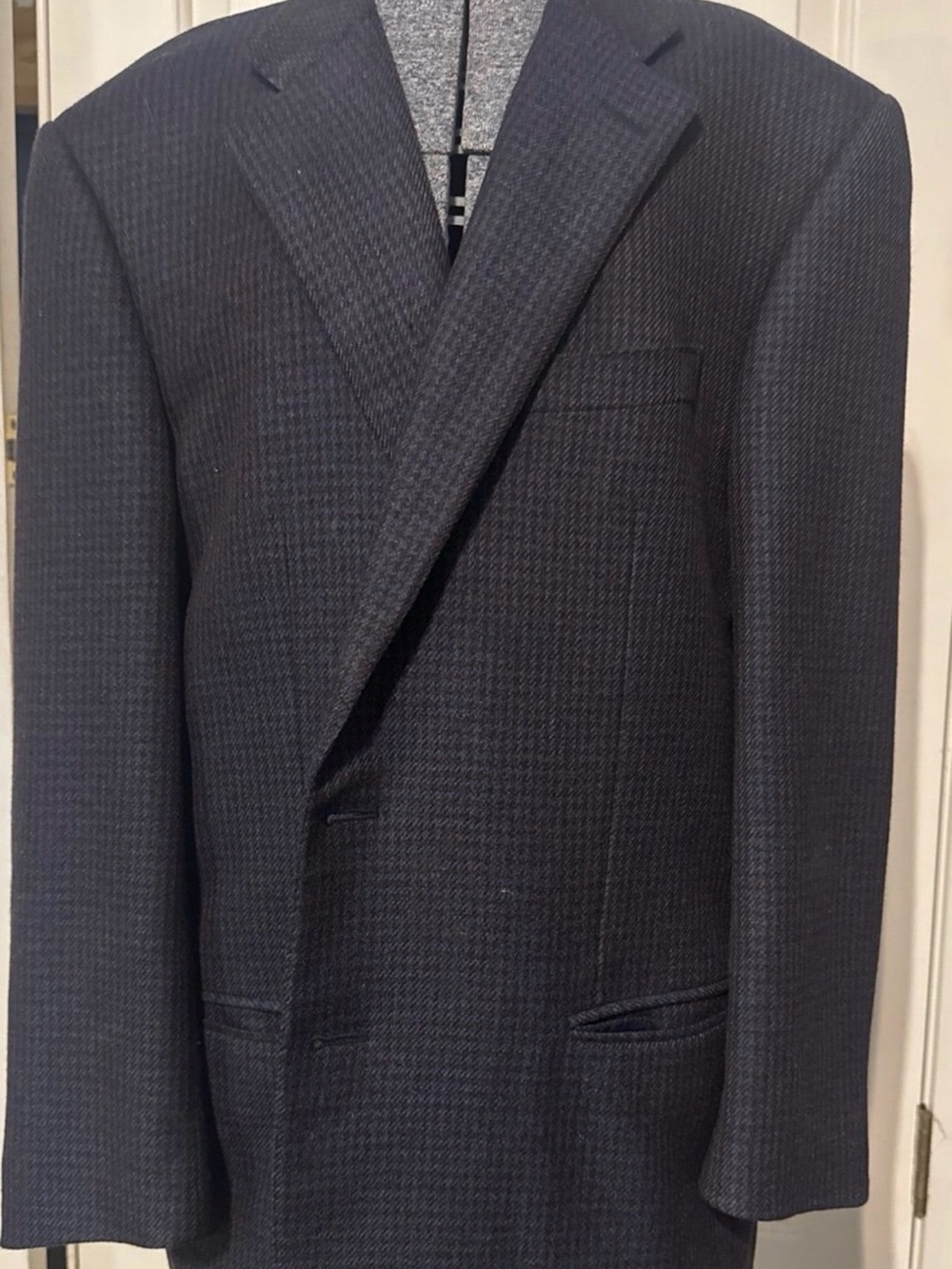 Ermenegildo Zegna Charcoal Patterned Sport Coat
